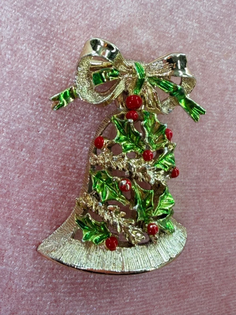 EUC Gerry’s Vintage Style Holiday Bell Brooch